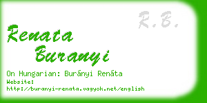 renata buranyi business card